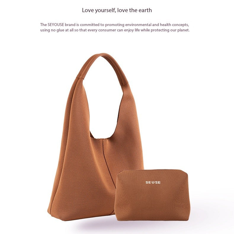 SEUSE Fashion Handbag Shoulder Crossbody Bag Clutch Set for Women's Lazy Style