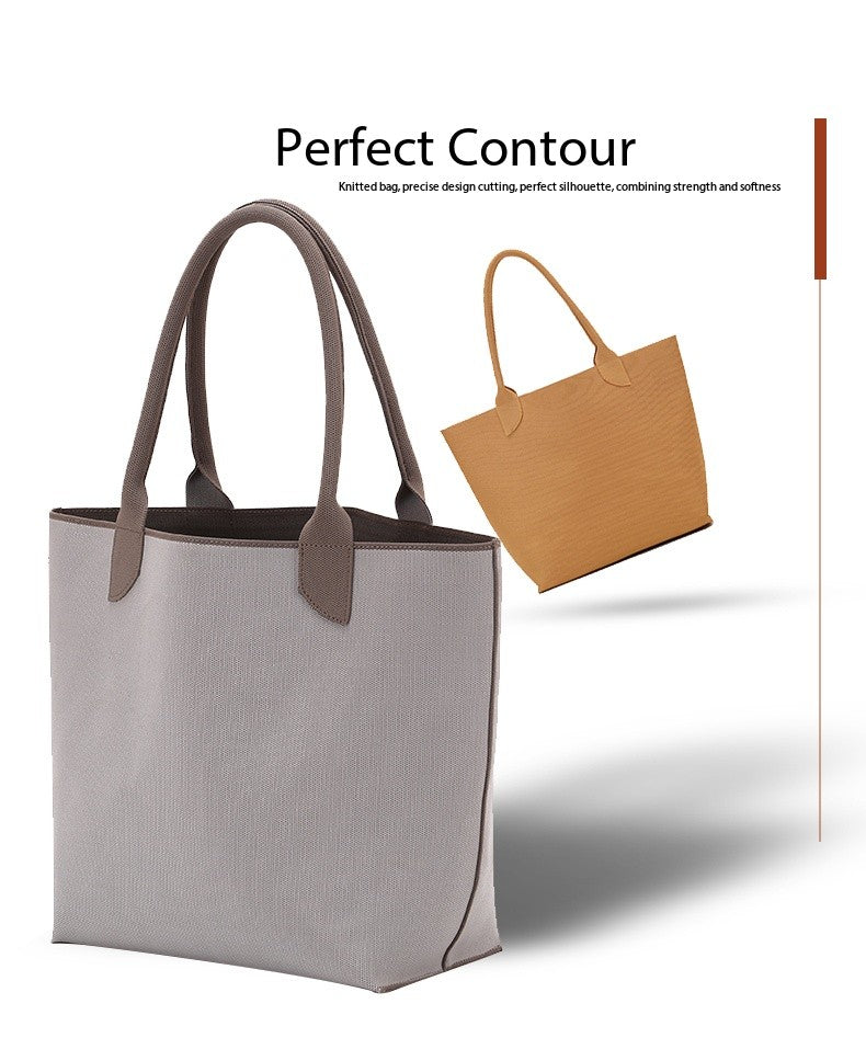 SEUSE (Send Zero Wallet) Lady's Large Tote Bag Shoulder-Strap Fashionable Simple Commuting Versatile Small Color Solid