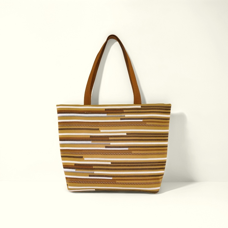 SEUSE | Light and Pleasant Stripe Series | Spring/Summer Casual Striped Tote Bag with a Fun, Large Capacity, Comfortable, and Versatile Design
