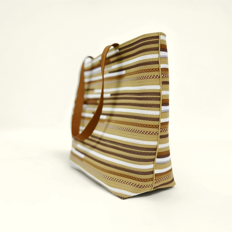 SEUSE | Light and Pleasant Stripe Series | Spring/Summer Casual Striped Tote Bag with a Fun, Large Capacity, Comfortable, and Versatile Design
