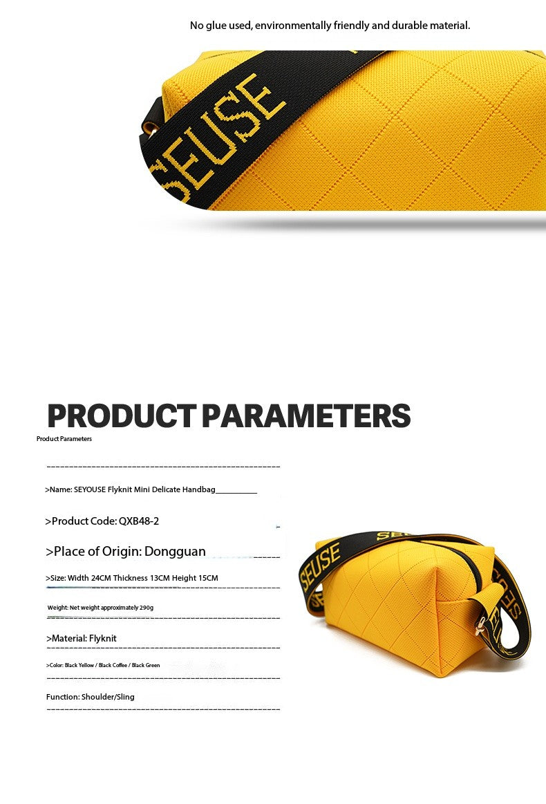 SEUSE Shoulder Bag Casual Leisure Bag High-end Woven Sports Sling Bag Fashionable