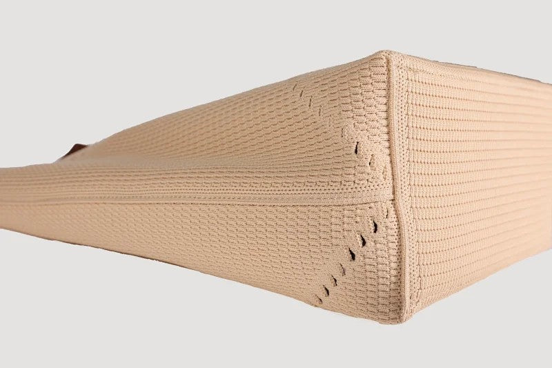 SEUSE Fold Tote Series | Woven Lightweight Foldable Minimalist Tote Handbag for Business and Casual Use